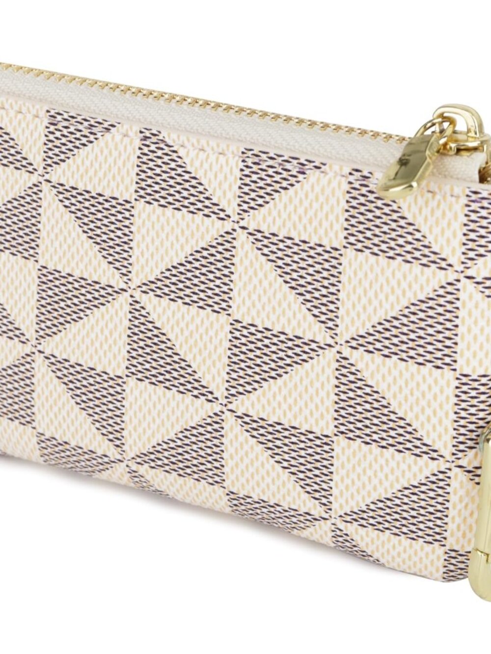 Coin Purse Change Mini Purse Wallet with Zipper, White